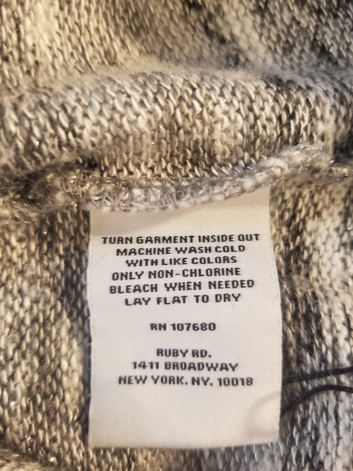 Ruby Rd Sweater Petite Small Gray Silver Drawstri… - image 9