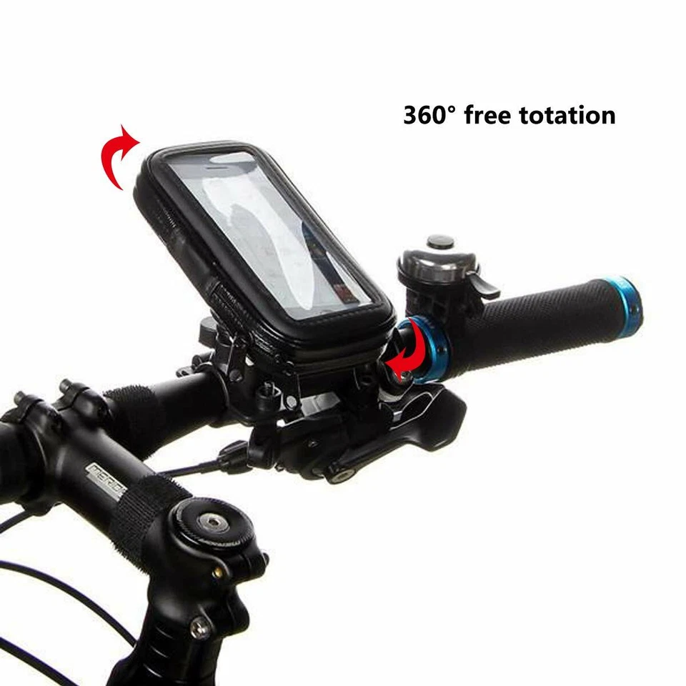 360° Bicycle Bike Waterproof Case Mount Holder Bag For iPhone 17 16 15 Pro Max - Image 2 of 4