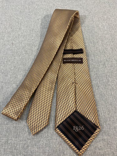 Black Brown 1826 Silk Tie Gold/Brown - 第 2/7 張圖片