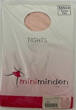 NWT MINI MINDEN BY GAYNOR MINDEN GIRLS FOOTED PINK BALLET TIGHTS - SZ XS/S 2-4 