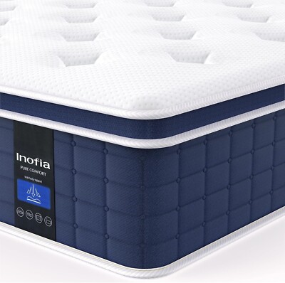 Inofia King/Groß Matratze, 12 Zoll Memory Foam Federkernmatratze 5 Fuß, Sleep Cool 02
