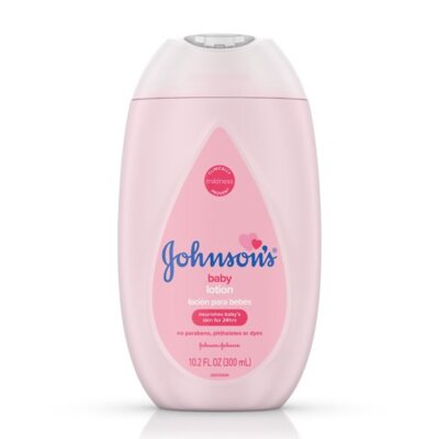 Johnsons Moisturizing Pink Baby Lotion with Coconut Oil, 10.2 oz, (Pack of 6)