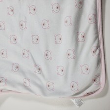Manta de bebé Carters Child of Mine blanca rosa cabezas de oso envoltura toalla de recepción