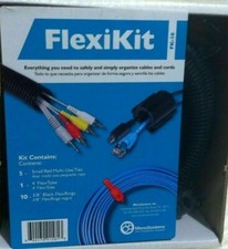 MonoSystems FlexiKit FK-16 Organize Cables/ Cords Ties FlexiTube FlexiRings New 