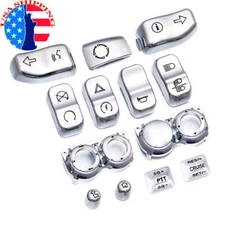 Chrome Hand Control Switch Housing Button Cap For Harley Road Street Glide 14-23