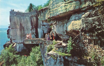 Postcard Lovers Leap and High Falls Rock City Gardens Lookout Mountain Tennessee