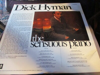 1971 DICK HYMAN The Sensuous Piano Of 