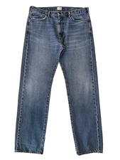 Dockers mens Straight Leg 100% Cotton Denim Jeans size 36x34 Light Wash Navy