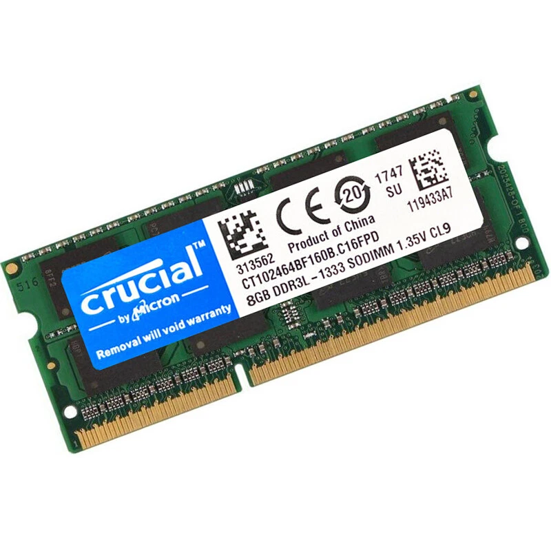 CRUCIAL DDR3L 32GB (8GB x4) 1333mhz PC3L-10600 Laptop SODIMM Memory RAM 204Pin - Image 3 of 4