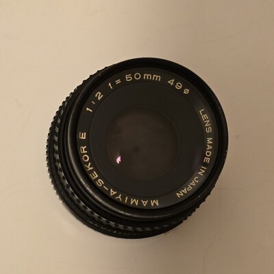 Mamiya-Sekor E 1:2 f 50mm Lens w/ Pro 49 UV Made in Japan