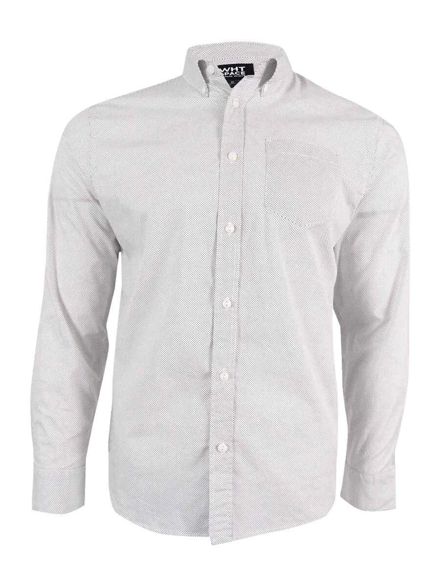Polka Dot Long Sleeve Classic Casual Button-Down Shirts for Men