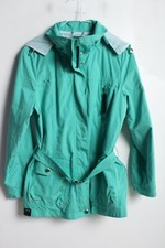 Steilmann Womens Windbreaker Coat With Belt - Green - Size 10 (i60) New