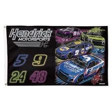 2025 Hendrick Motorsports Nascar 4 Cars Racing 3x5 FT Flag Wall Decore Banner