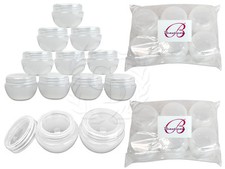 12 Pieces 20 Gram/20ml White Round Frosted Sample Jars with Inner Liner and Lid