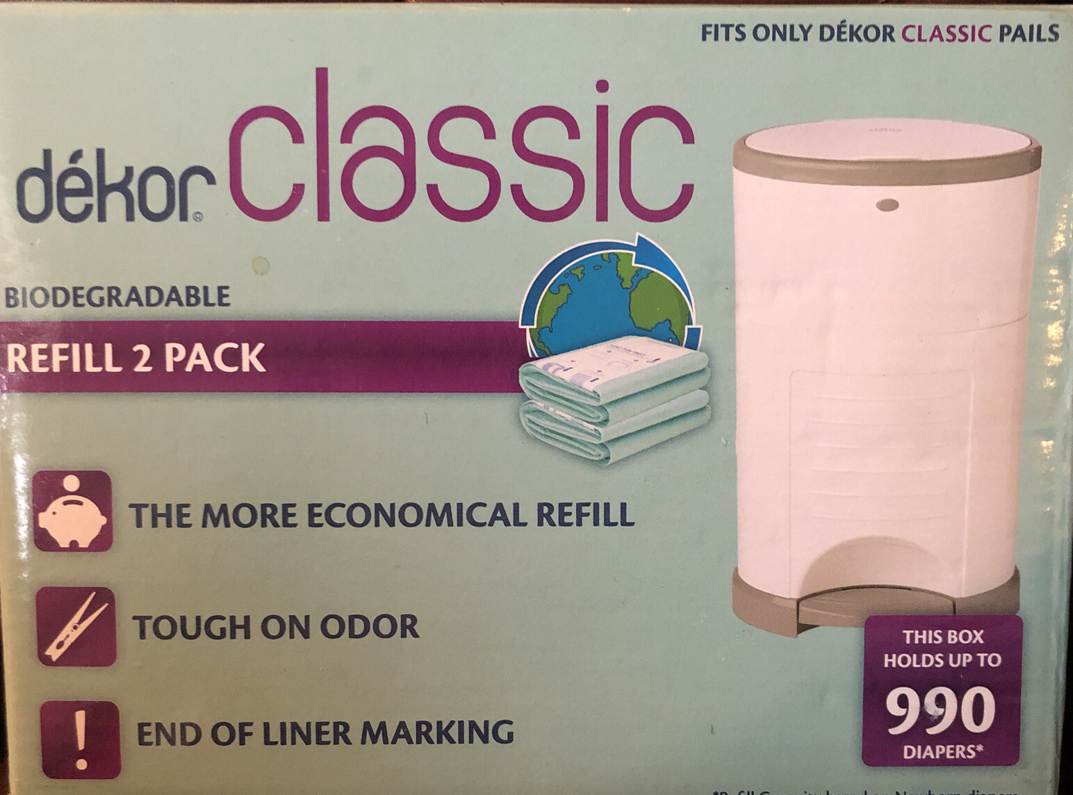 dekor classic diaper pail refills