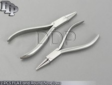 2 PCS FLAT and round nose jaws jewellery conical dental orthodontic pliers