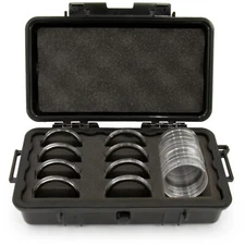 CM Coin Holder Case Fits 30+ Coin Case Capsules for Silver Dollar and More