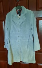 Brand New Beth Terrell Grey Washable Suede Button Front Coat