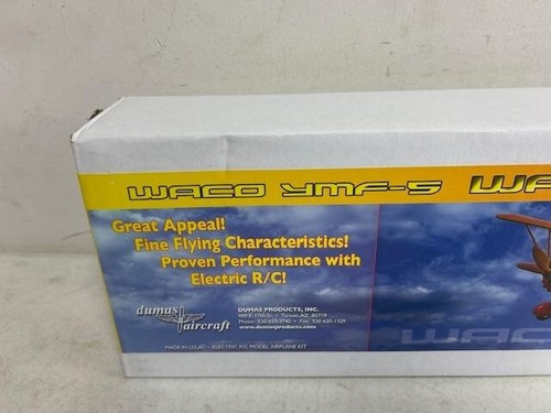 Dumas Waco YMF-5 Laser Cut Model Airplane, Kit-#1807, NIB - Picture 2 of 4