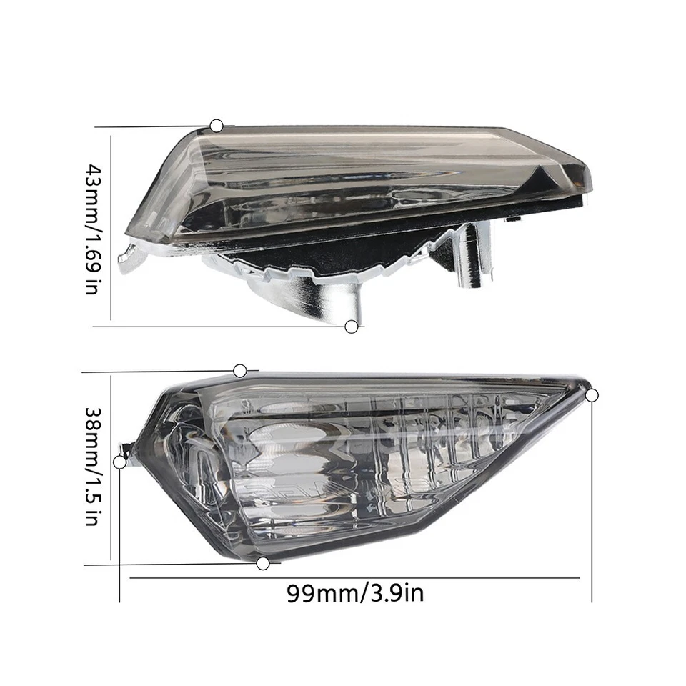 Lente de luz de señal de giro trasera para Kawasaki Ninja 250 500 400 650 1000 ZX-6R ZX-25R Foto 2 de 4