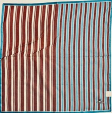 Genuine Vivienne Westwood Handkerchief - Dual Stripes - 50cm TURQUOISE BROWN