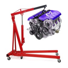 1 Ton Tonne Hydraulic Folding Engine Crane Stand Hoist lift Jack Workshop Garage