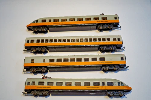 1:160 N LIMA Italy Lufthansa Airport Express set treno 4 pezzi analogico