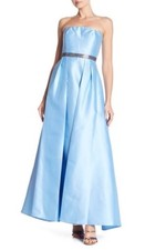 Women Marina Strapless Ball Gown Blue Sz 10 Medium MSRP $229