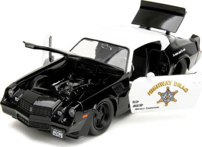 1979 Chevrolet Camaro Z28 Police Black and White Highway
