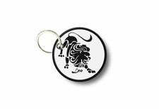 Keychain keyring print patch morale iron on zodiac applique leo