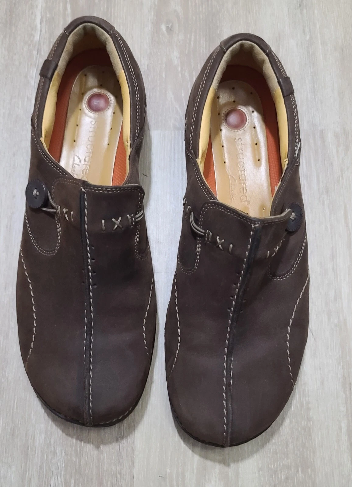 CLARKS Mocassini in pelle morbida marrone non strutturato 9 5