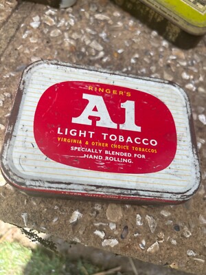 ringers a1 light tobacco tin Ringers A1 Light Tobacco Tin Original Tin (Vintage)