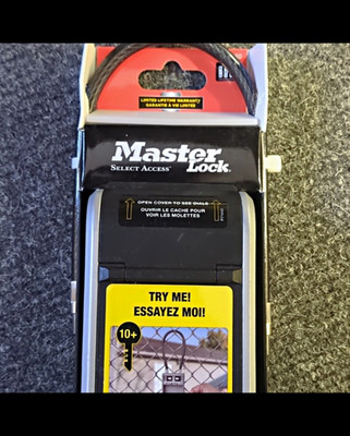 Master Lock 5482EURD Portable Cable Key Safe Lock Box, Combination Lock ...
