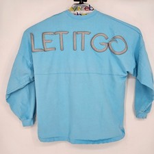 Disney Frozen On Broadway Spirit Jersey XL Musical Blue Silver Glitter Let It Go