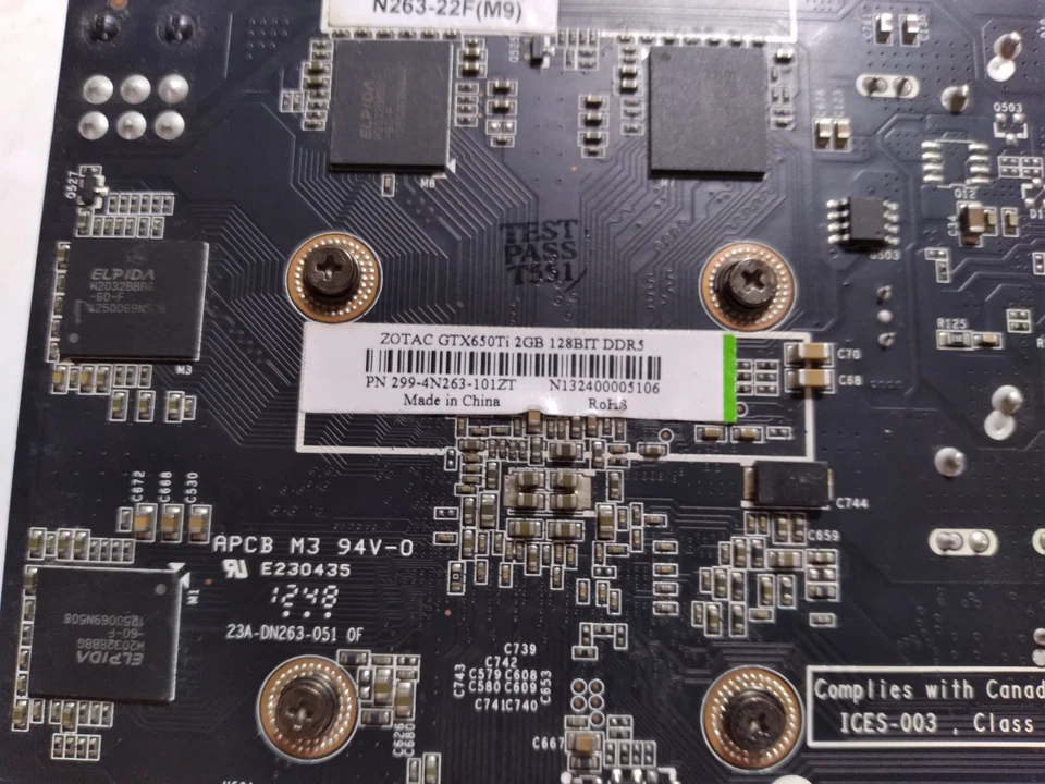 Zotac NVIDIA GTX 650 Ti 2GB DDR5 128BIT Desktop Graphic Card #0102 - Image 3 of 4