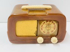 VTG FADA 711 DIP-TOP ONYX CATALIN & IVORY DECO TUBE RADIO