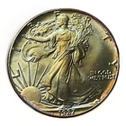 1987 AMERICAN SILVER EAGLE BU 1 OZ SILVER TONING TONED COIN ⭐️GORGEOUS COIN ⭐️