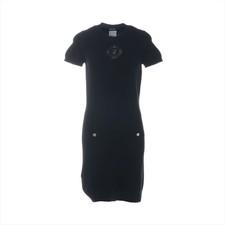 Chanel Coco Button 09A Cashmere Knit dress 34 Ladies' Black P36450K02249