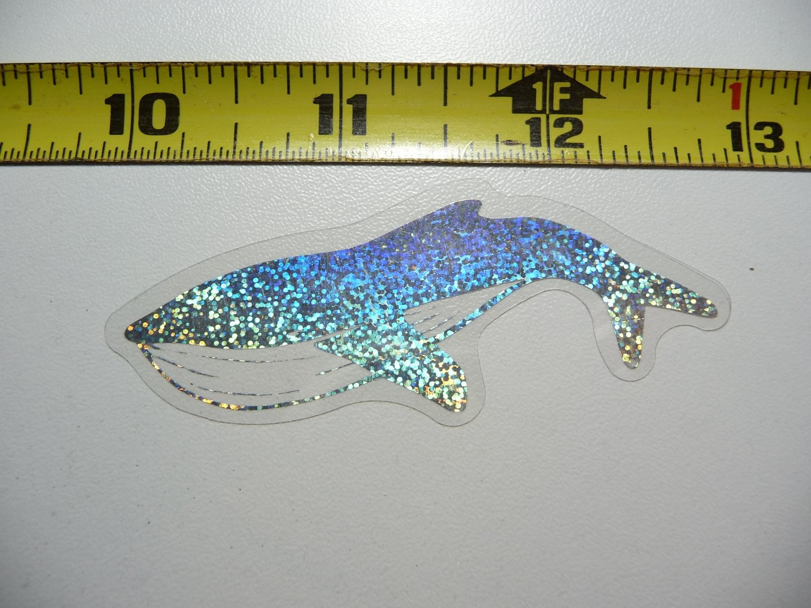 Holographic Fin Whale Sticker Decal Sparkle Ocean Sea Life