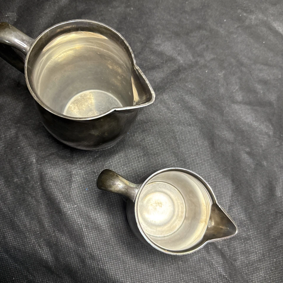 Jarro de água folheado a prata 2 Reed & Barton 20 oz e 10 oz - Vintage, década de 1950, - Imagem 3 de 4