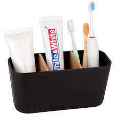 Toothbrush Holders For Bathrooms Bamboo Tooth Brush Holder With 3 Slots Bathroom