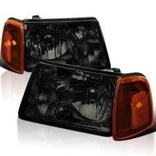 Smoke Lens Headlights Amber Corner 2001-2011 Ford Ranger Pair Headlamp Assembly