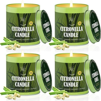 Citronella Candles Outdoor Set, 4 Pack Jar Candle for Patio Camping Backyard Pic