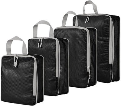 4-teiliges Kompressions-Verpackungswürfel-Set für Koffer, erweiterbare R