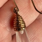 Vintage Authentic Rock Crystal Quartz Drop Earrings 925 Gold Vermeil Chandelier — photo 2