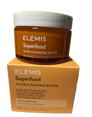 ELEMIS Superfood Glow Cleansing Butter, RADIANCE BOOSTING,3 fl oz / 90ml NIB