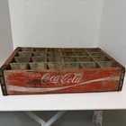 Vintage 24 Hole Coca Cola Rustic Wood Bottle Crate/Box