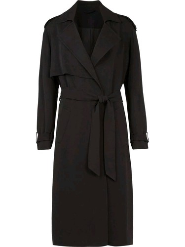 Allsaints Amelie Drape Mac schwarz Größe 14 - Bild 1 von 15