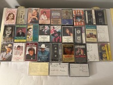 Lot of 24 Country Music Cassette Tapes with Carry Case 80 s-90 s