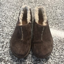 UGG Australia 1757 Women's Bettey Brown Suede Slip On Sherpa Lined Size 9